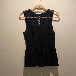 Black peplum top